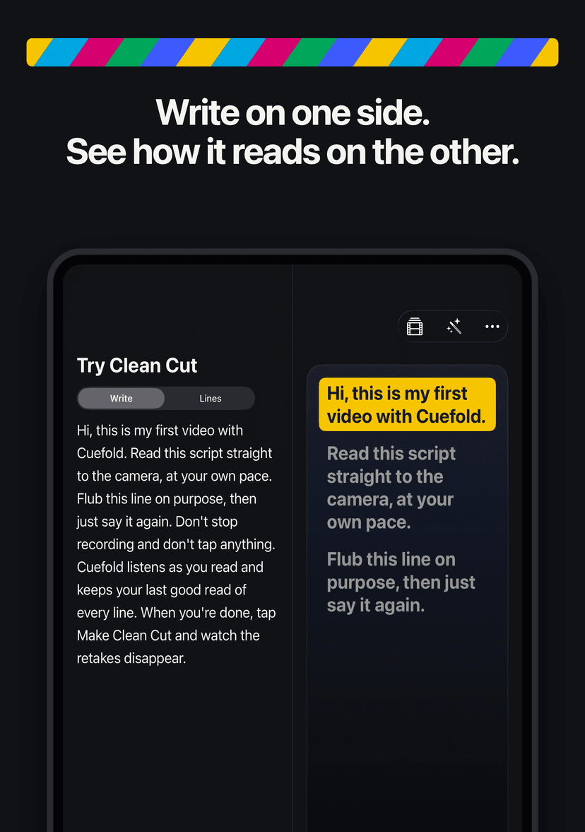 iPhone Duo inner screen: editor
