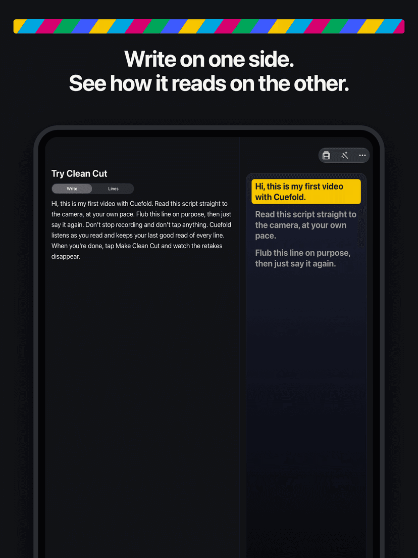iPad: write and preview side by side